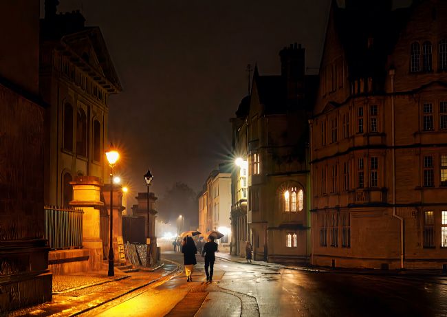 Janet Carmichael | A Nighttime Stroll through Historic Oxford