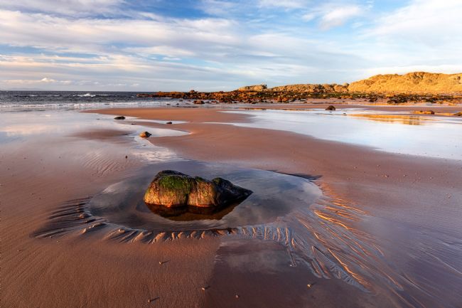 Barbara Jones | Hopeman Beach Golden Light Moray Scotland