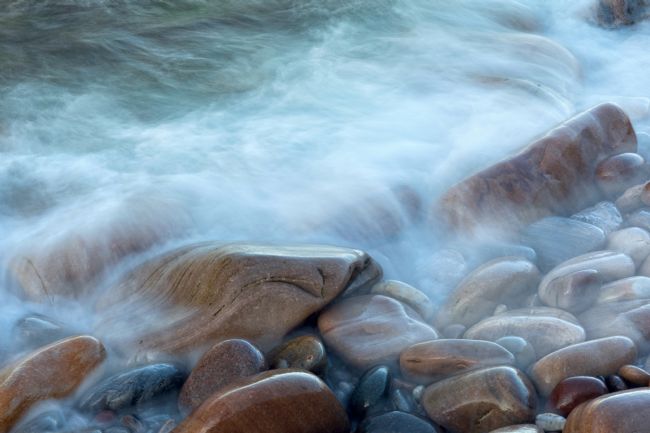 Barbara Jones | Waves on the Seashore, Moray Coast Scotland.