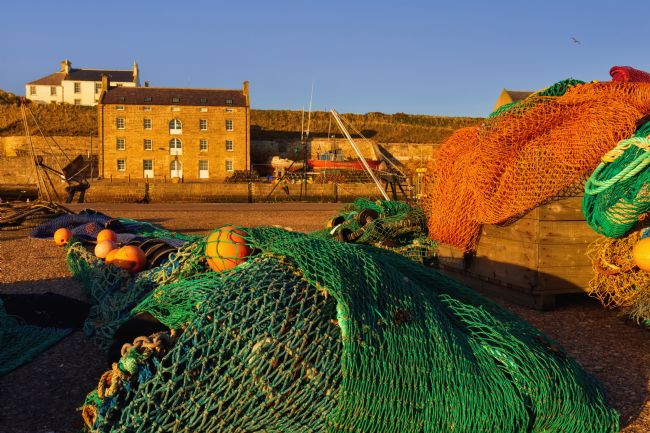 Barbara Jones | Burghead Harbour Scene Moray Coast Scotland