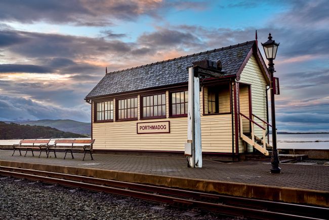 Gordon Maclaren | Golden Sunrise over Porthmadog Railway Station