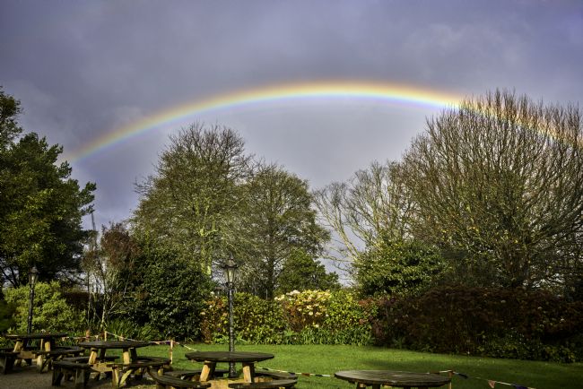 Gordon Maclaren | Rainbow over Heligan Gardens Cornwall